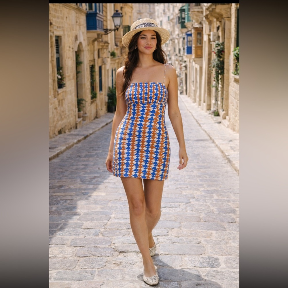 Linen Anthropologie NWT Maeve Sleeveless Linen Slim Mini Dress size 12.
